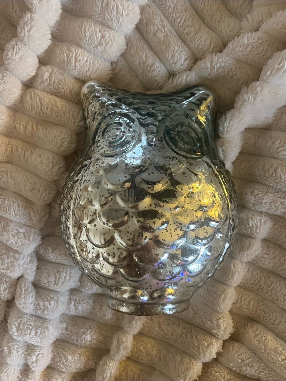 Marshalls Silver Glass Owl Accent Décor